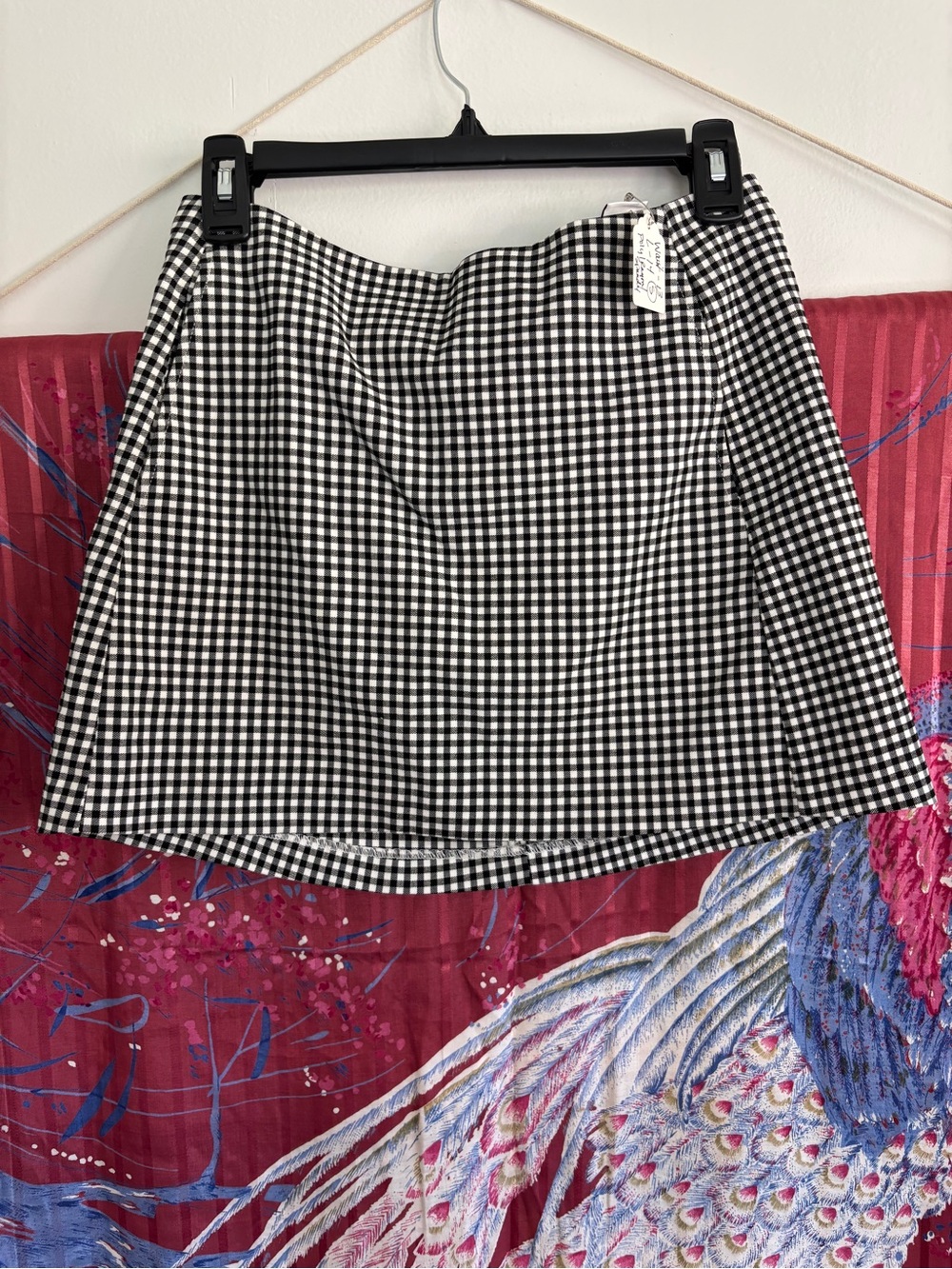 Urban Outfitters Black and White Gingham Mini Skirt